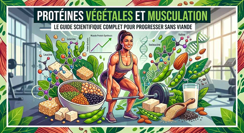 Illustration : Protéines végétales et musculation : guide complet pour progresser sans viande