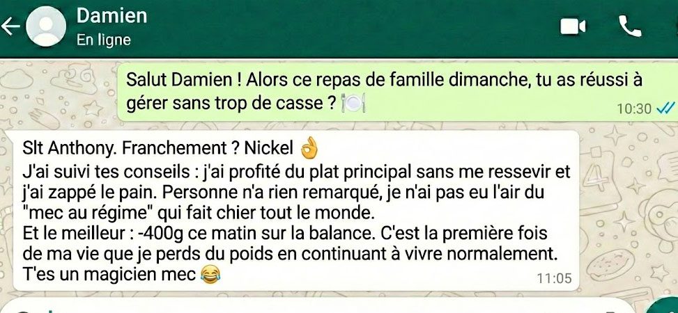 Avis transformation physique homme perte de gras abdominal