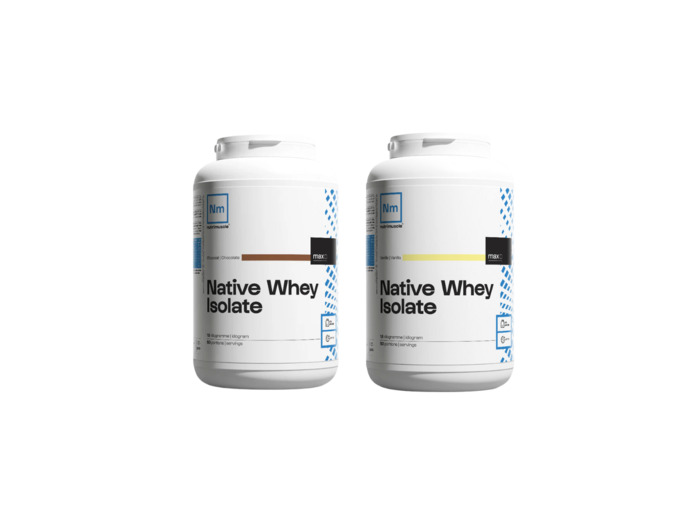 Protéine en poudre Isolat de Whey Natif 2,25kg de la marque Nutrimuscle