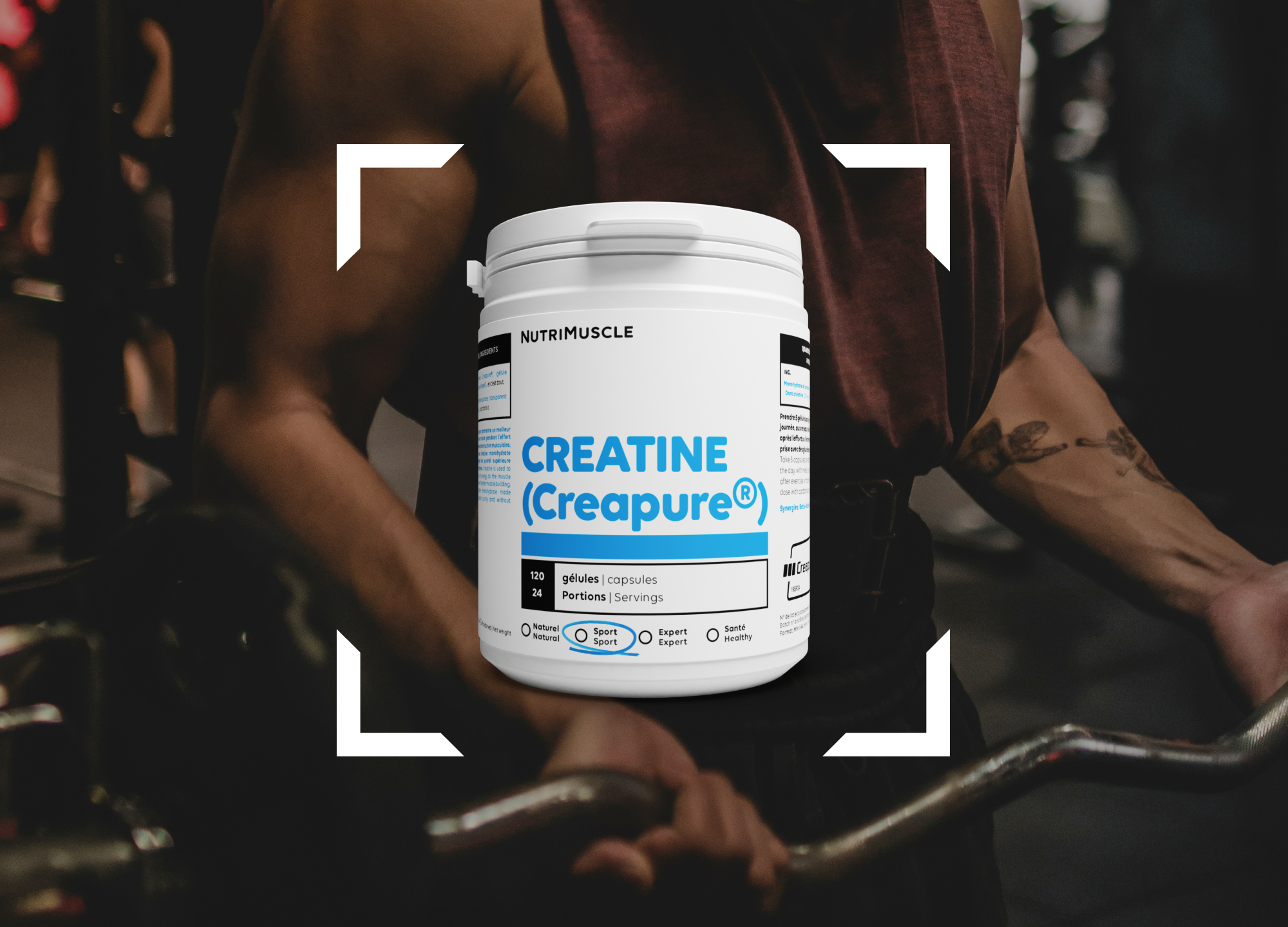 Protéine en poudre Créatine Creapure® 350g de la marque Nutrimuscle