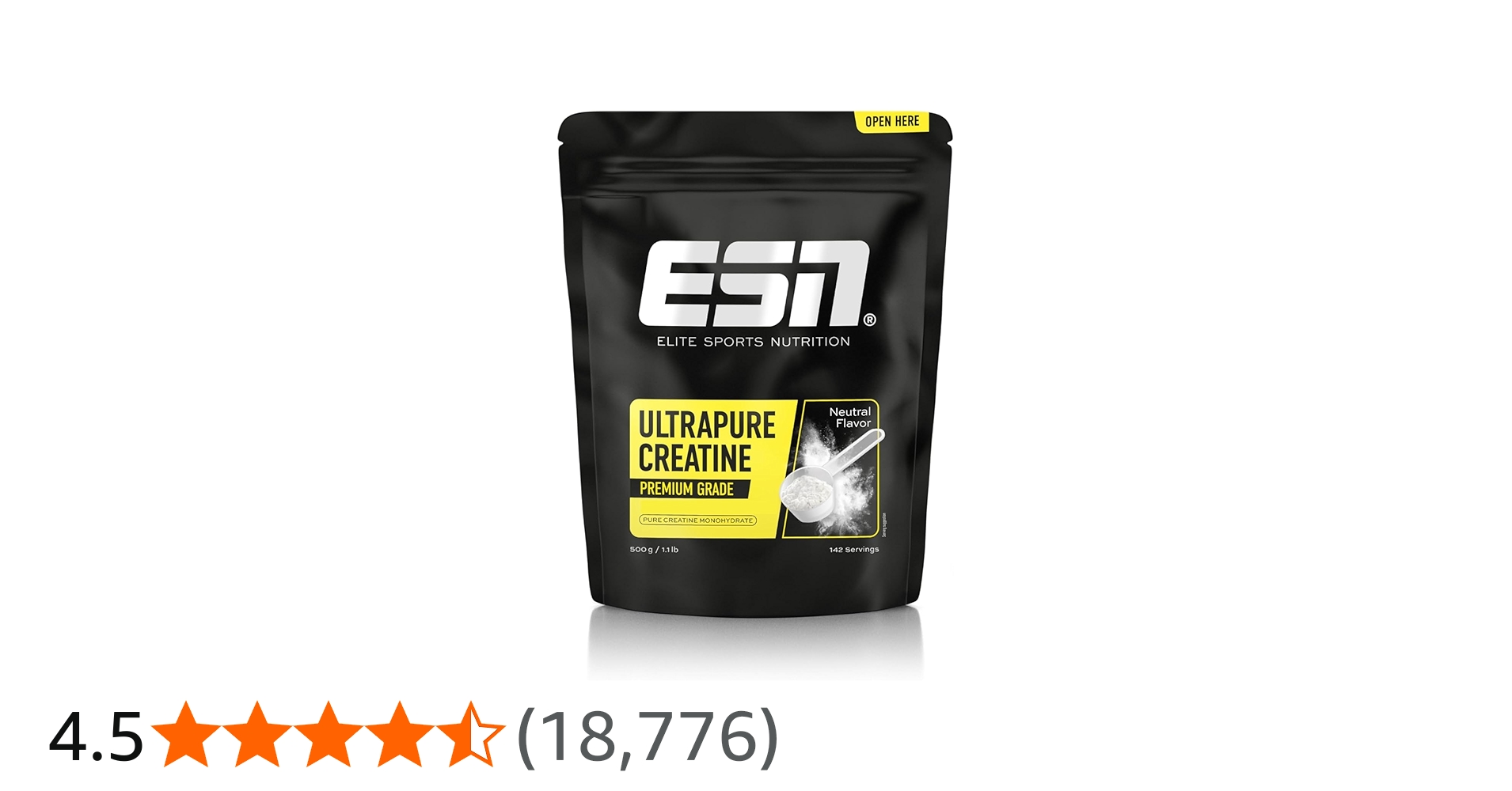Protéine en poudre Ultrapure Creatine 500g de la marque ESN