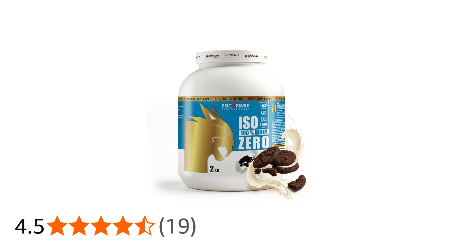 Protéine en poudre Iso Zero 100% 2kg de la marque Eric Favre