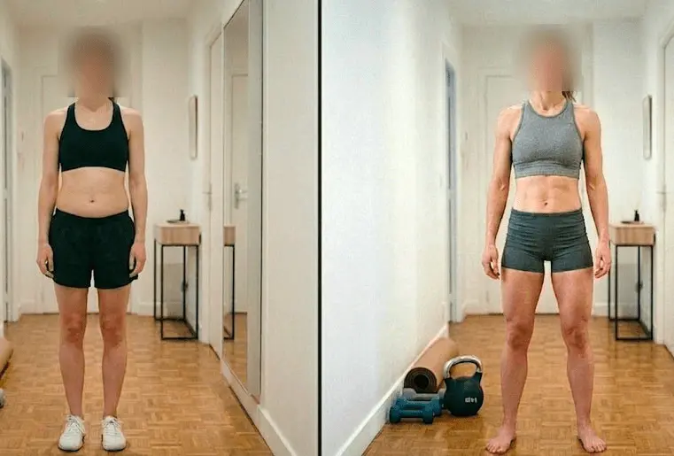 Transformation Camille — Tonification à la maison
