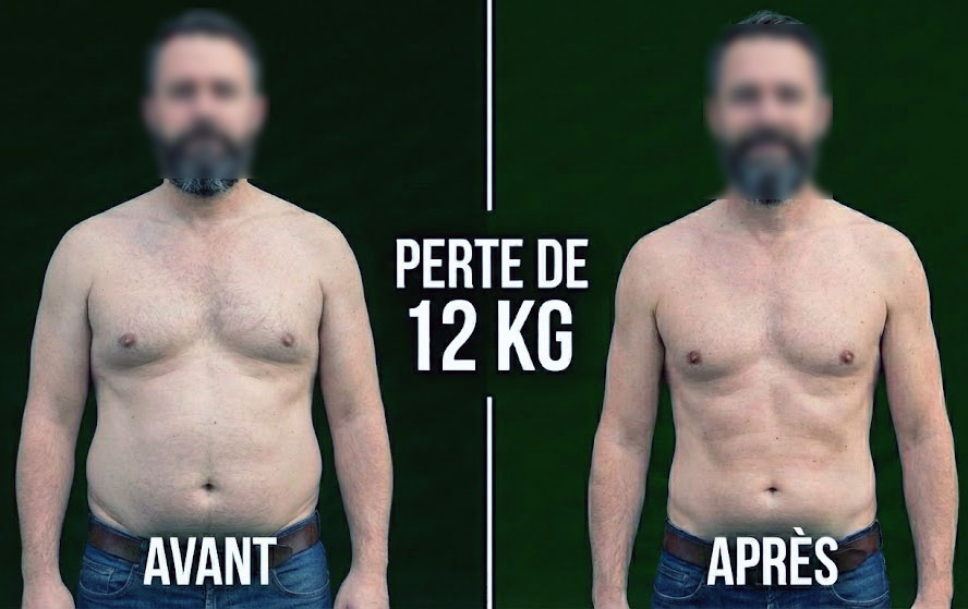 Transformation perte de poids femme 12kg avant après